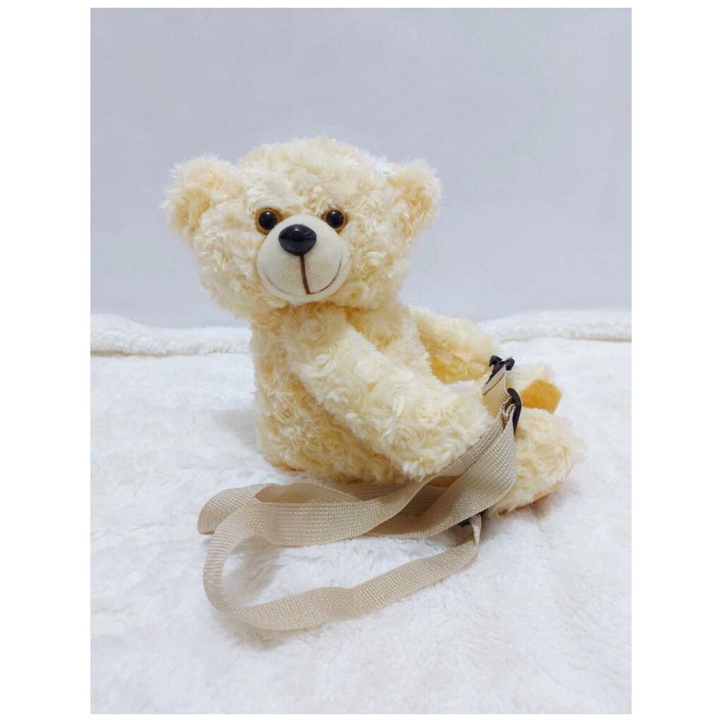 Turun Harga Tas Merangkul Boneka Beruang   Tas selempang anak Masuk HP Bahan Bulu Keren Dan Termurah