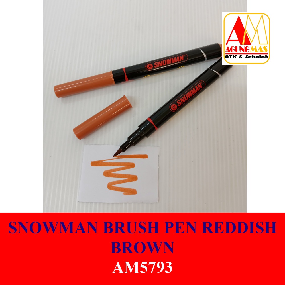 

SNOWMAN BRUSH PEN REDDISH BROWN