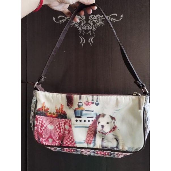 Tas Ketek Nilon Shoulder Mix Kulit Asli