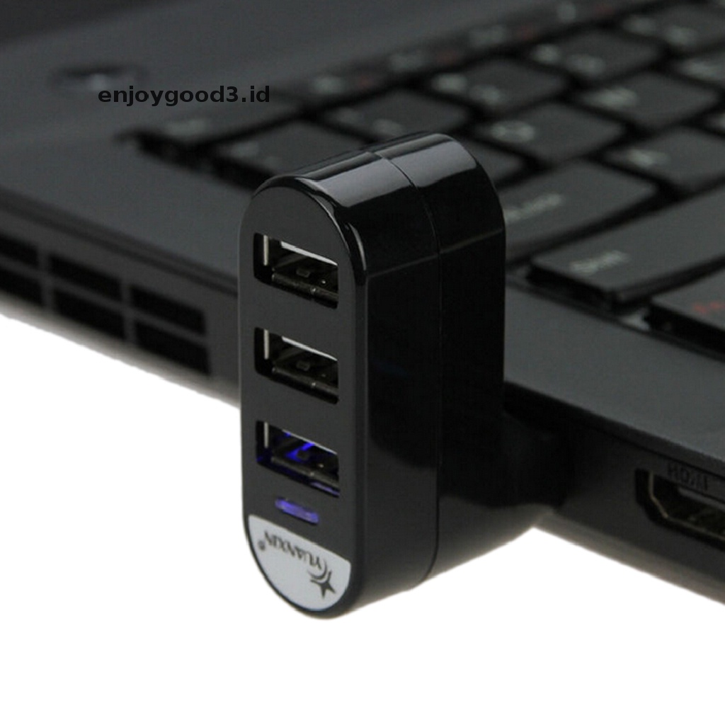 Hub Adapter Splitter Mini 3 Port USB 2.0 Untuk PC Laptop Notebook Mac