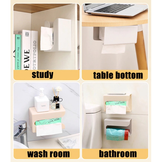 Kotak Tisu Tempel Dinding / Tempat Tissue Tempel Dinding Dapur Kamar organizer serbaguna