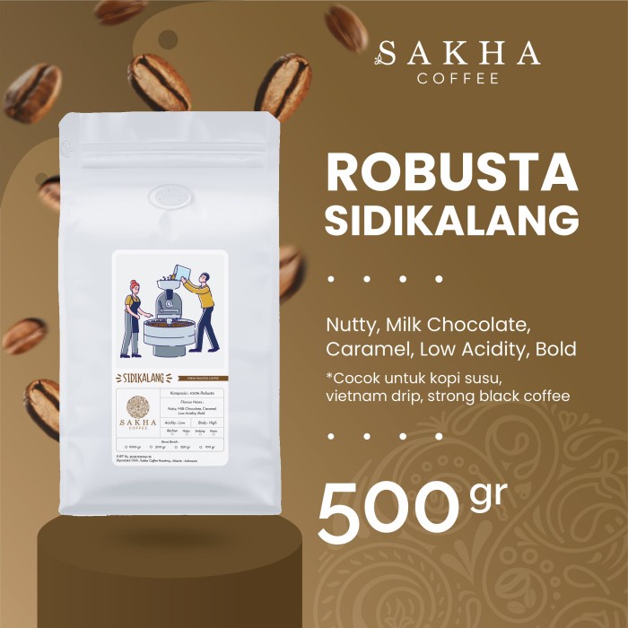 

KOPI ROBUSTA SIDIKALANG ASLI COFFEE BEAN ESPRESSO 500 GRAM BIJI BUBUK