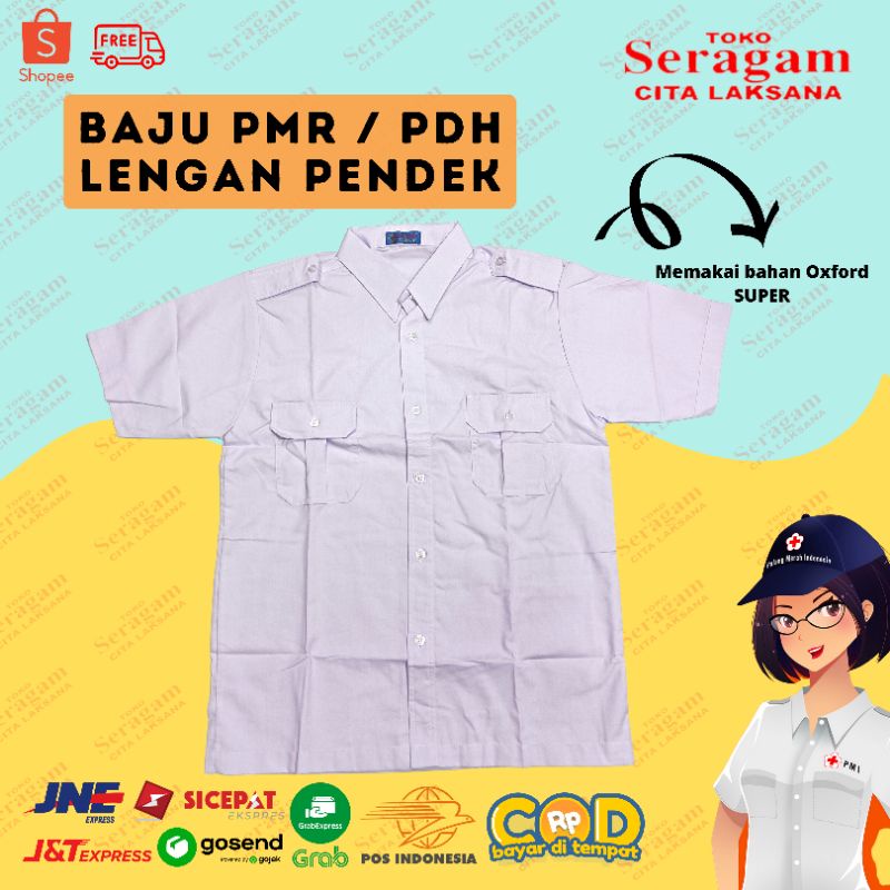 Baju Seragam Sekolah PMR / PDH Lengan Pendek SD SMP SMA OXFORD