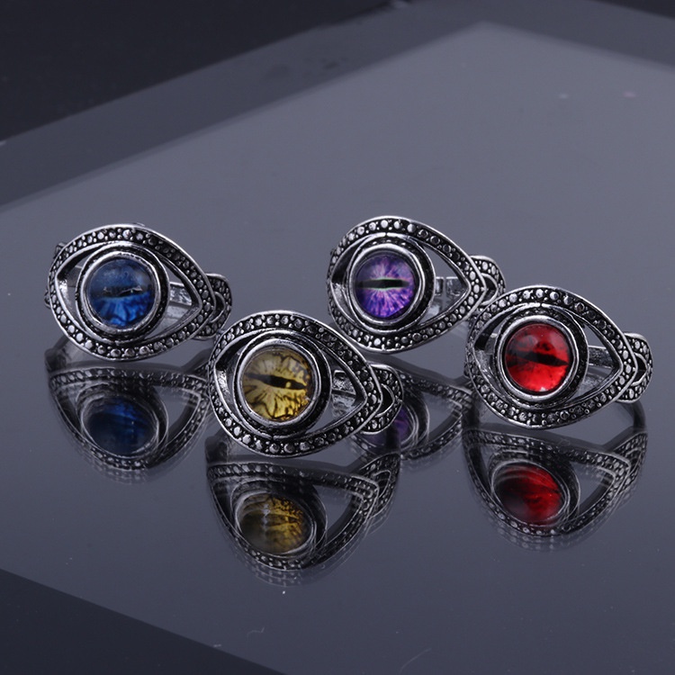 Cincin Desain Mata Iblis Gaya Eropa Dan Amerika Untuk Pria Dan Wanita