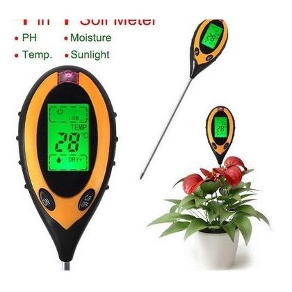 MURAH digital Ph Meter tanah soil test 4 in 1 moisture temperature - tanpa merk