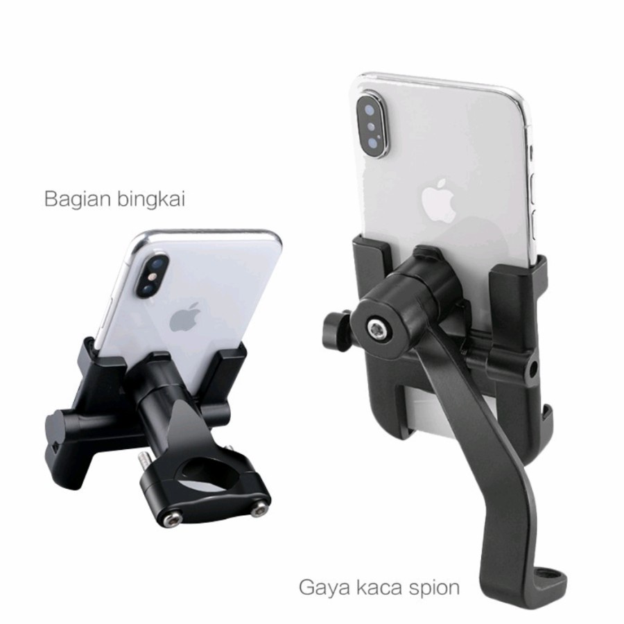 PHONE HOLDER / DUDUKAN HP SEPEDA MOTOR / HOLDER HANDPHONE SPION SEPEDA KOKOH