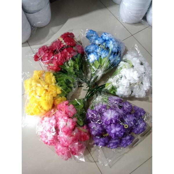 Jual Bunga Hias Seruni Cabang 6 Artificial Import Murah Shopee Indonesia