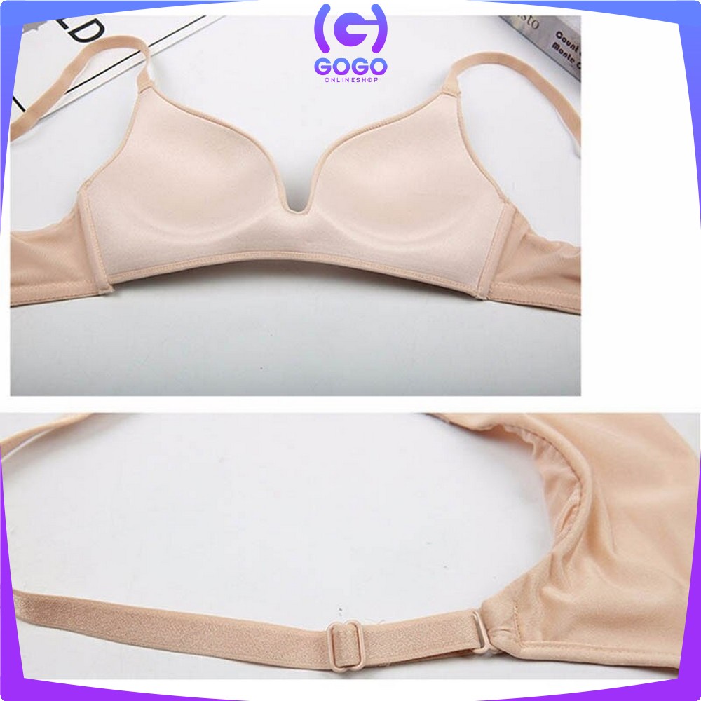 GOGO-P45 Bra BH Tanpa Kawat Bahan Halus Pakaian Dalam Wanita Bra Push Up Elastis Sexy Yoga Bra Murah