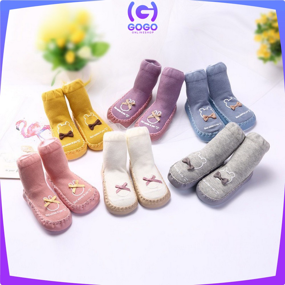 GOGO-P93 Kaos Kaki Bayi Prewalker Anti Slip Baby Socks Shoes Sepatu Bayi Prewalker Motif Lucu Antislip