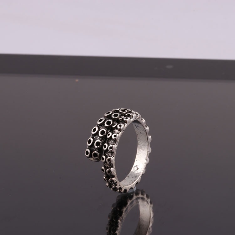 Cincin Model Terbuka Desain Tentakel Gurita Gaya Eropa Amerika vintage Untuk Pria