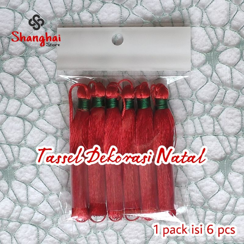 

Tassel dekorasi Natal 1 pack isi 6