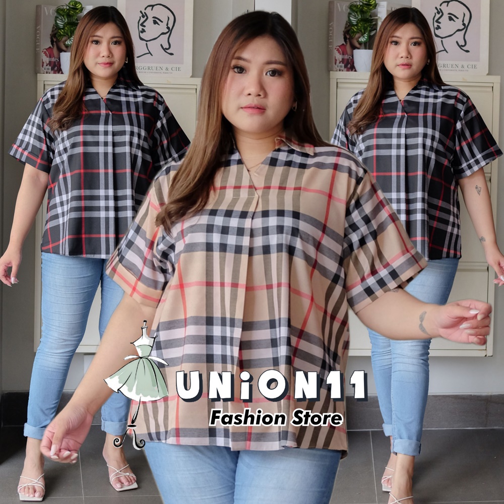 UNION11 - ATASAN JUMBO WANITA LD 130 / BAJU JUMBO WANITA / BAJU KERJA WANITA BIGSIZE / BLOUSE JUMBO WANITA / ATASAN JUMBO XXXL WANITA JOSIE