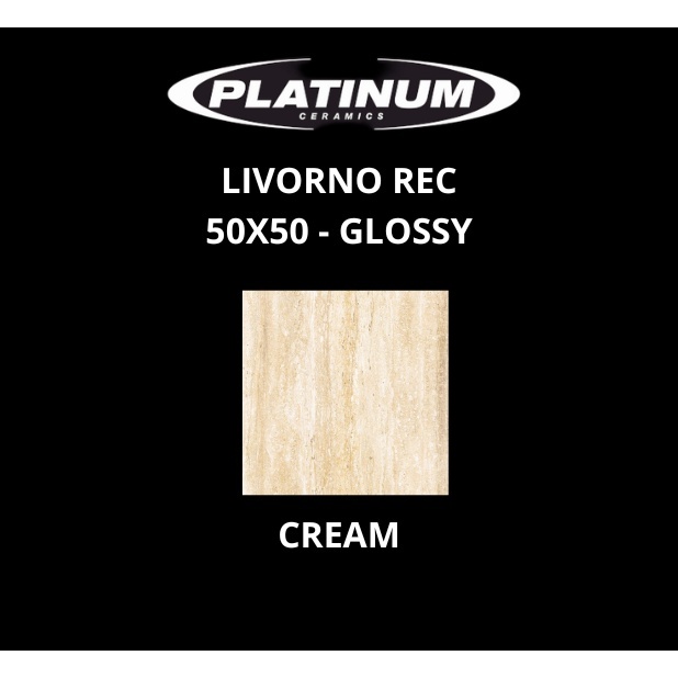 Keramik Lantai Platinum 50x50 Livorno Cream Kw 1