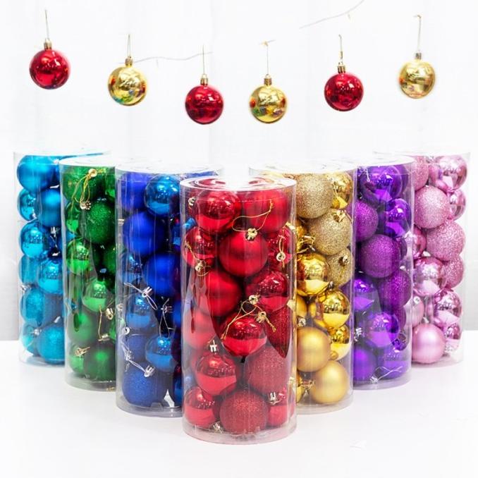 

BEST QUALITY - BOLA NATAL 6CM GANTUNGAN HIASAN AKSESORIS ORNAMEN POHON NATAL TERMURAH