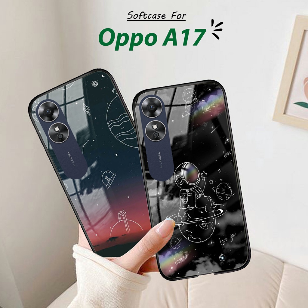 Softcase OPPO A17 - Softcase Kaca Oppo A17 TERBARU [327H] - Case Oppo A17 2022 - Oppo A17 Case - Cas