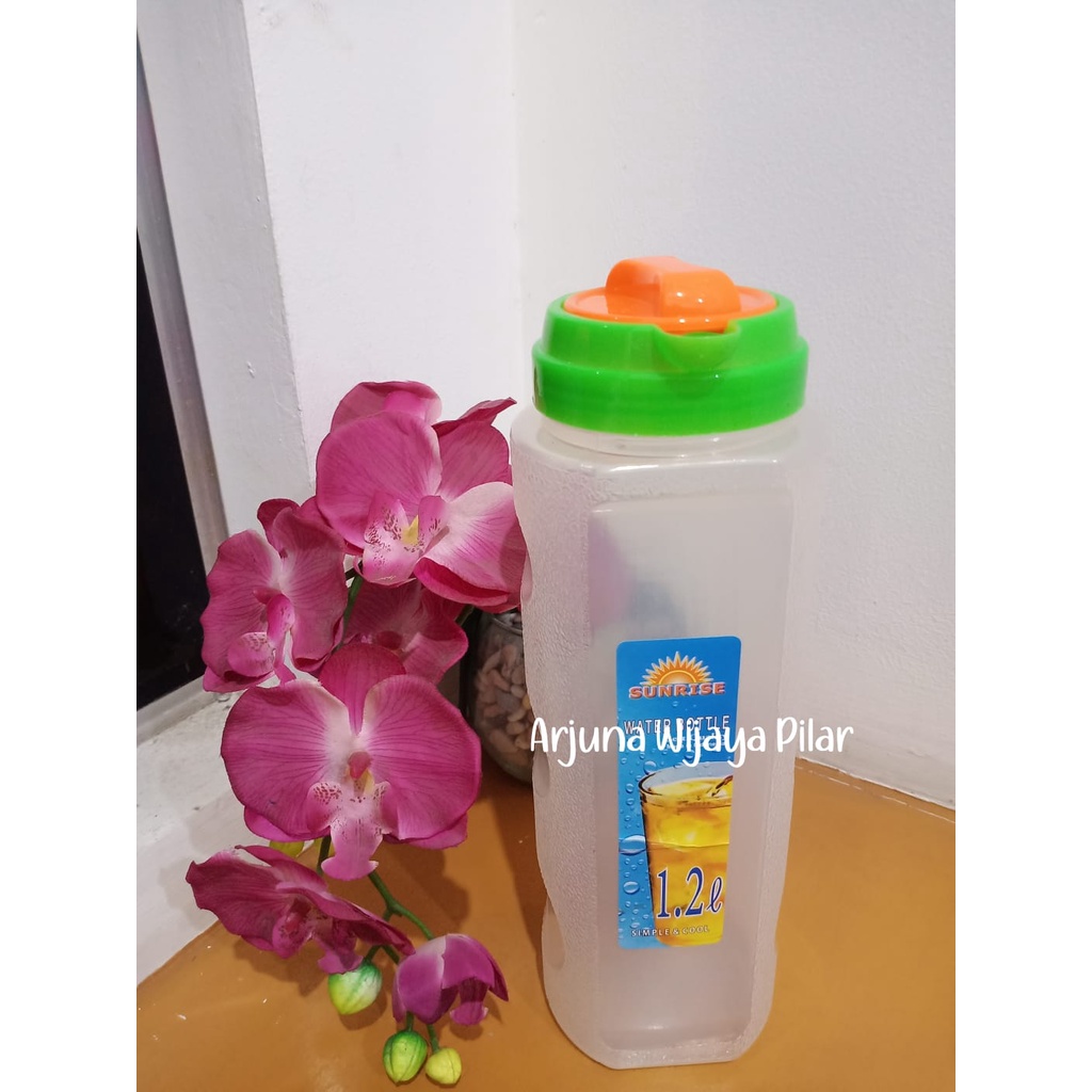 Botol Air Victoria 1,2Lt bening tutup warna warni