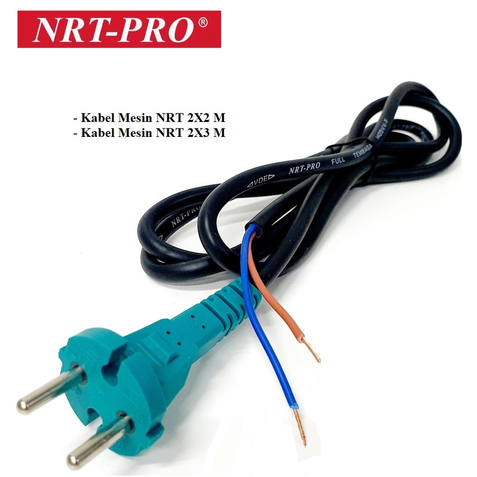 Nrt Kabel Mesin 2x3 Meter 2x2 Meter / Kabel Listrik 2x3 Meter 2 x2 Meter /  Kabel Power