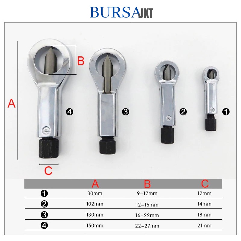 NO 4 22 - 27 MM EXTRAKTOR BUKA BAUT / SPLITTER NUT BOLT EXTRAKTOR