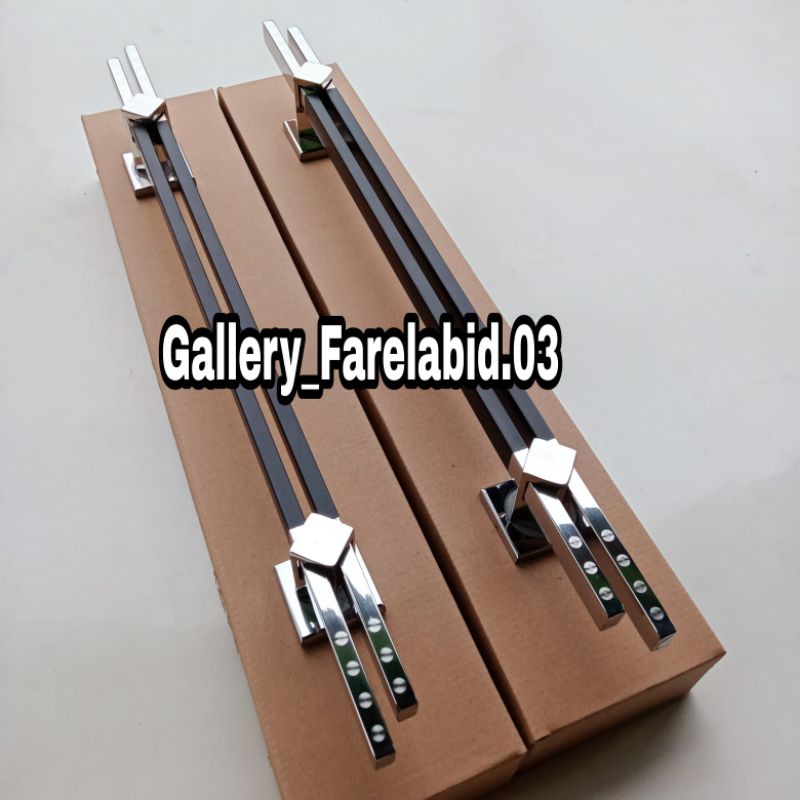 Handle Pintu Rumah Stainless Steel Grafir 60 Cm Gagang Pintu Rumah Modern Mewah Pegangan Pintu Kupu Tarung Besar 45 Cm Tarikan Pintu Rumah Utama Minimalis