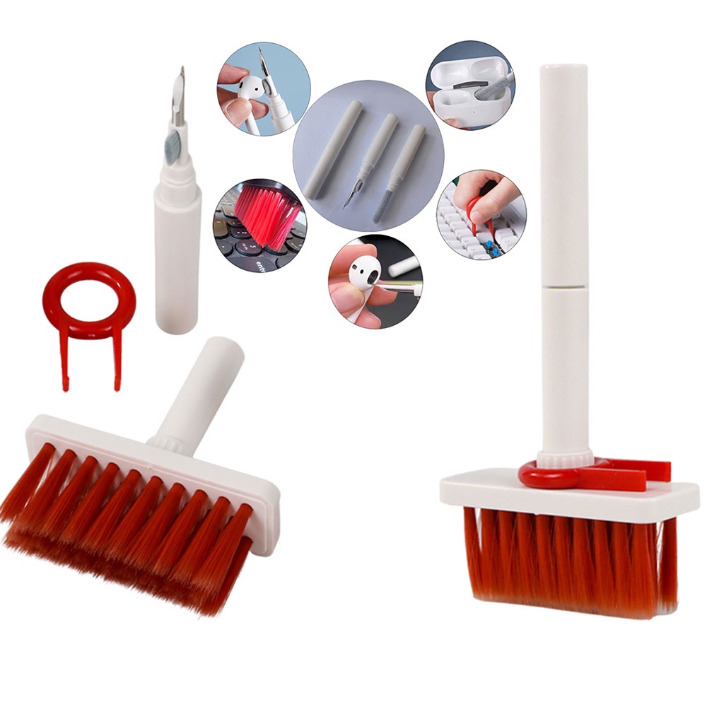 Hagibis Sikat Pembersih Keyboard Cleaning Brush with Cleaning Pen &amp; Key Puller - CB01 - White/Red