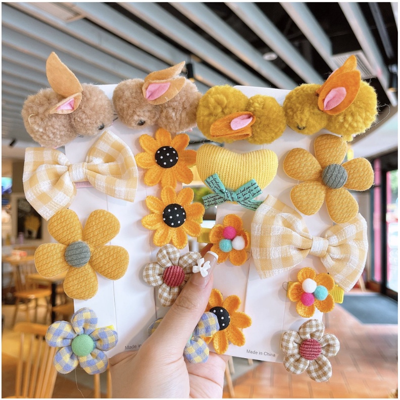 babyfit 9in1 jepit rambut anak perempuan RABIT WOL import dy-1117