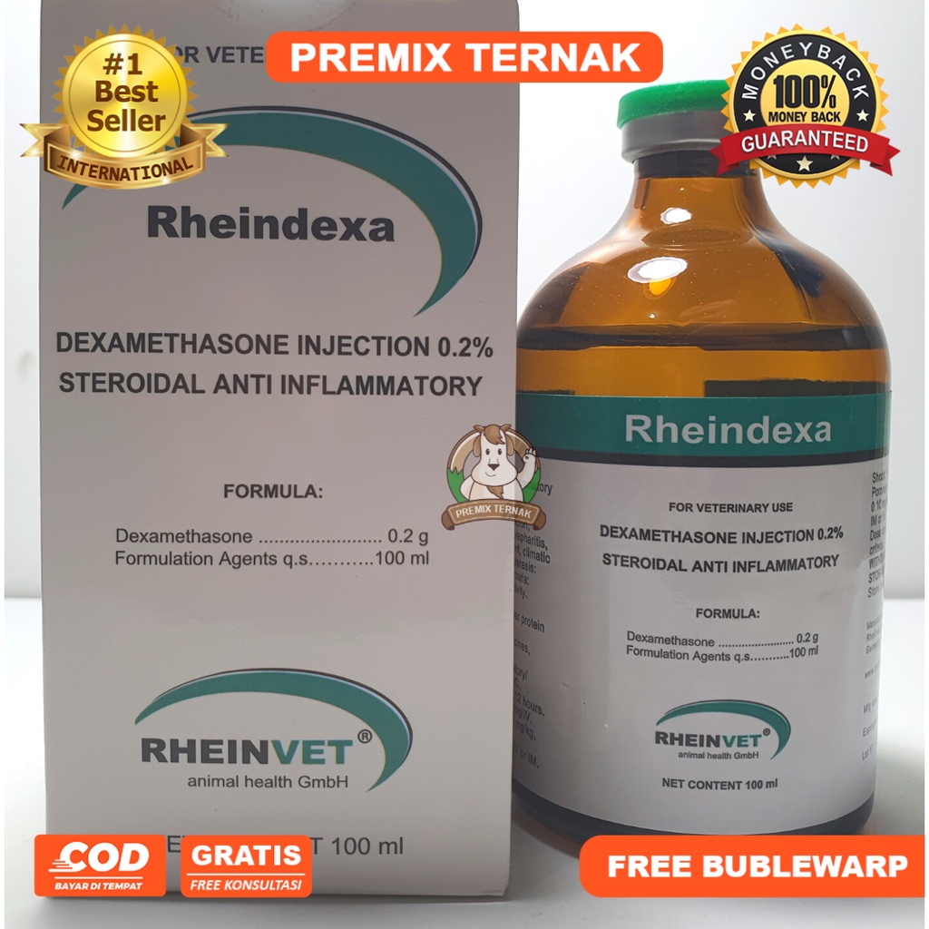 RHEINDEXA 100 ML - OBAT ANTI INFLAMASI HEWAN - RHEINVET JERMAN - Like glucortin Nova dexa Bio dexa