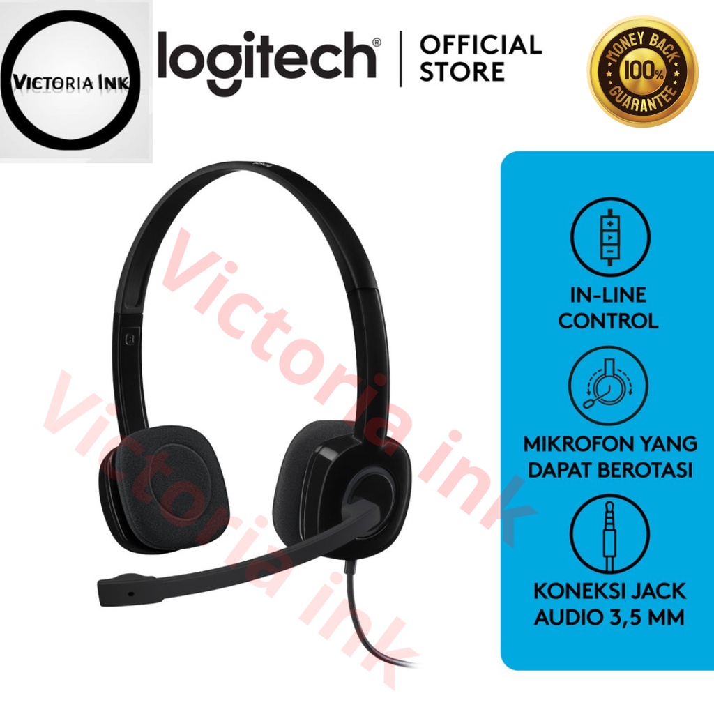 Logitech H151 Headset Stereo Mikrofon Noise Cancelling Handset H 151 Headset Gaming Headset Logitech