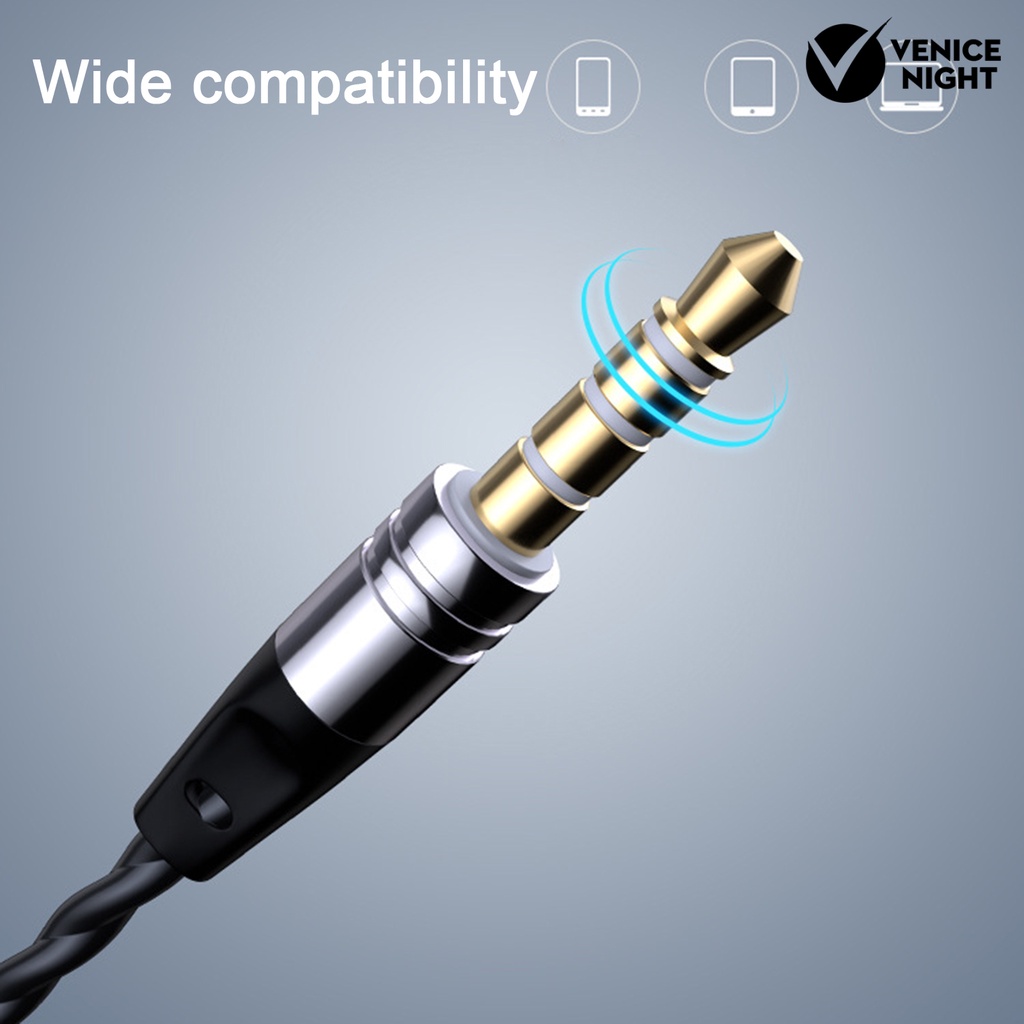 (VNEP) (Berkabel) M6 In-ear Earphone Heavy Bass 1.2m 3.5mm Control Earbud dengan Mic untuk Olahraga