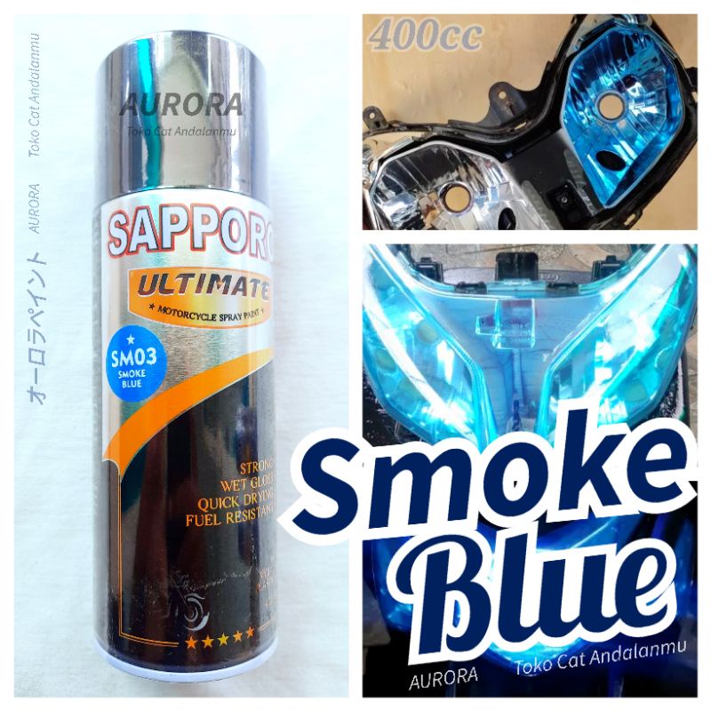 SAPPORO ULTIMATE Smoke Blue SM03 Biru Transparan Saporo Ultimet 400ml 400cc