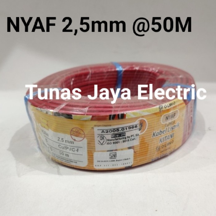 Kabel Serabut Nyaf 1 X 2,5Mm 50Mm Kitani (Sni) Cod