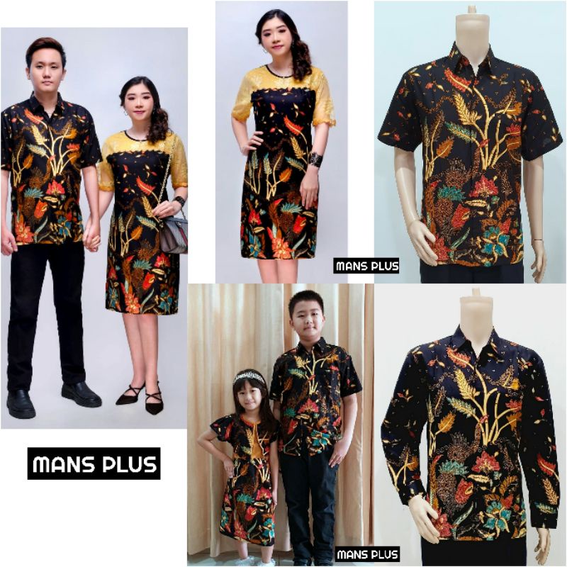 Dress Batik Modern Jumbo M L XL XXL 4L 5L Big Size Dress Tunik Terusan Seragam Kantor Wanita Kombinasi Brokat NGT-G