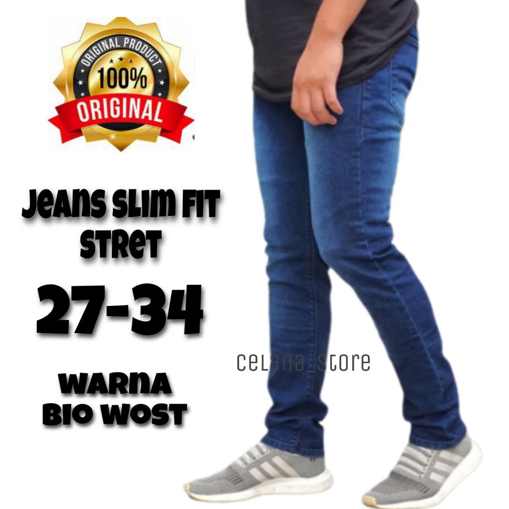 CELANA JEANS PANJANG SKINY PRIA SIZE 27-34 / CELANA PANJANG PRIA SLIMFIT / CELANA JEANS STRET SKINY