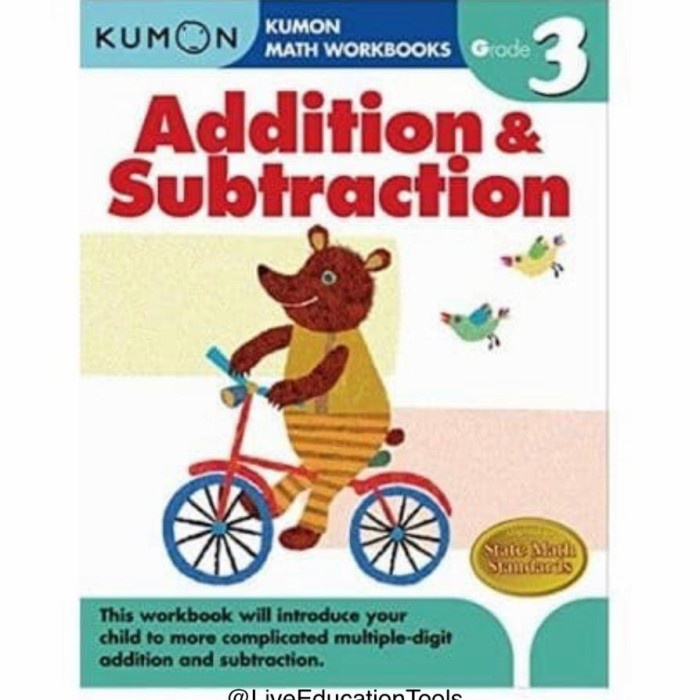 School Book Kumon Math Workbook Grade 1-4