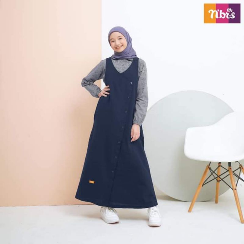 Gamis Remaja NT 079 Navy M By Nibras