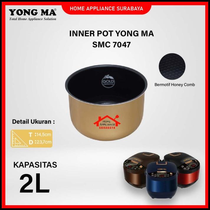 Promo Panci Magic Com Inner Pot Yong Ma Digital Smc 7047 8017 8027 Gold Eco