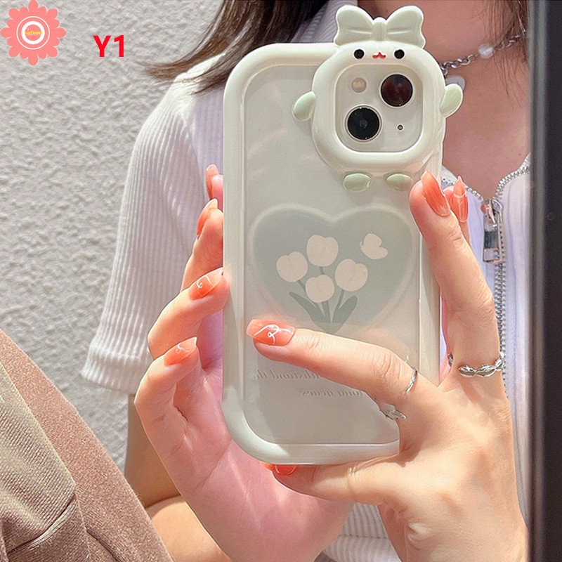 Soft Case Desain Hati Bunga 3D Untuk IPhone 11 12 13 7 8 6 6s Plus 14 Pro MAX 14 Plus XR X XS MAX SE 2020