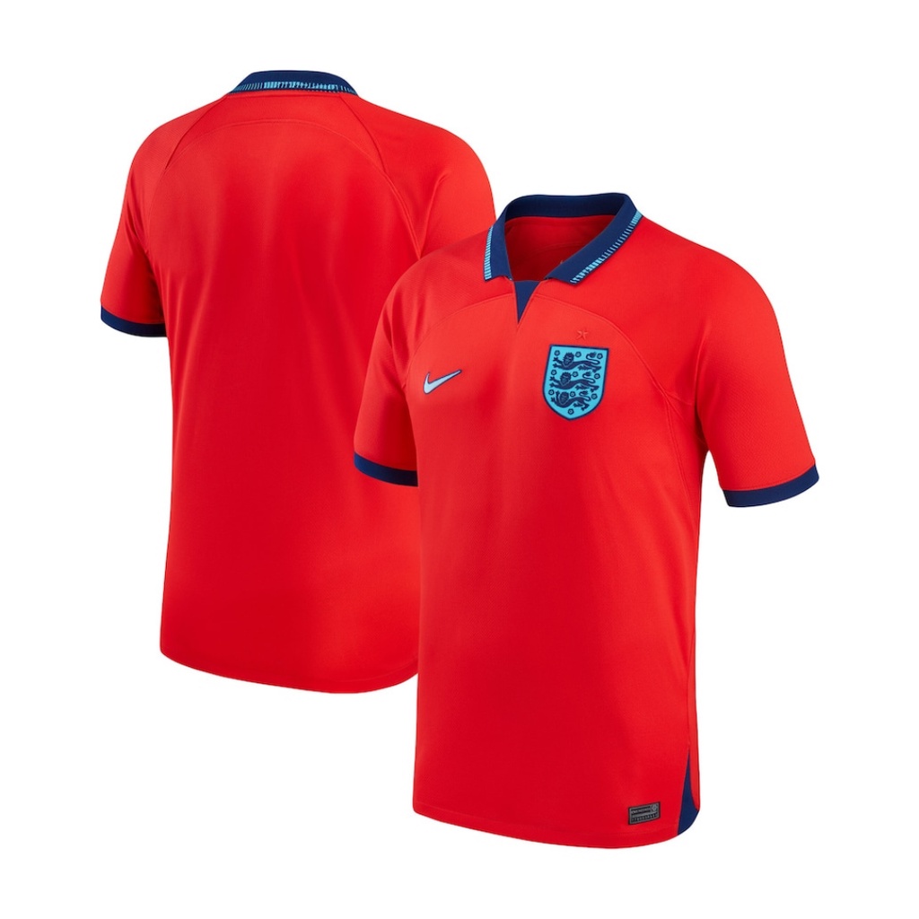 jersey pria inggris away kaos sepakbola piala dunia club baju futsal atasan grade ori wanita dewasa t-shirt seragam print custom jersy outfit klub olahraga kostum jarsey soccer pakaian oblong sport suit apparel merah polos