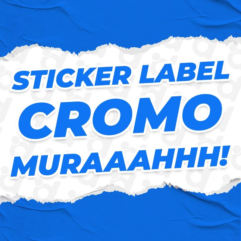 

Cetak stiker kemasan makanan / minuman /brand bahan chromo + cutting ukuran a3 murah