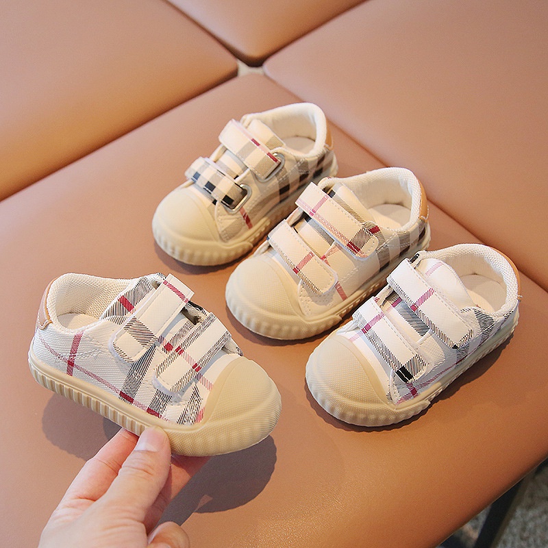 2130 NEW Sepatu kets anak motif kotak-kotak kualitas premium
