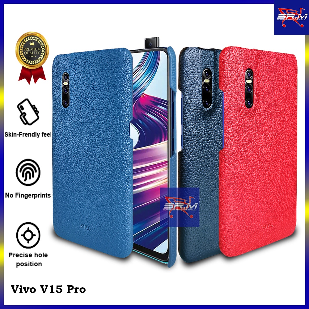 Casing Vivo V15 Pro Hardcase SVL Vintage Leather SLIM Case Kulit Microfiber