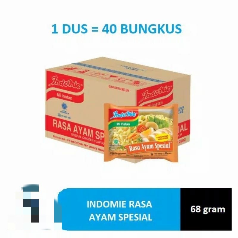 

Indomie Ayam Spesial per Karton Isi 40 bks