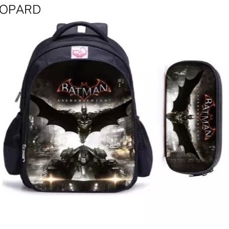 Promo 2.2 Tas Sekolah Batman 2 in 1 TK-SD Tas Anak Laki-Laki Backpack Tas Ransel Marvel Batman Anime Superhero Terbaru