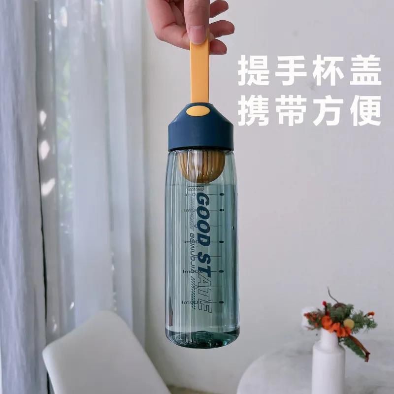 Botol Minum Sport Olahraga Kantor Sekolah Saringan Infused Water + Tali 650ml 759