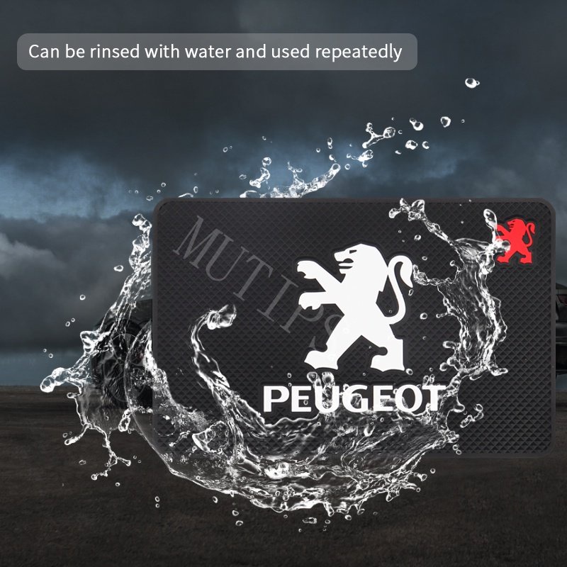 1 / 2Pcs Pad Karet Anti Slip Multifungsi Holder Handphone Untuk Dashboard Mobil Peugeot 3008 / 508 / 408 / 5008 / 206 / 207 / 307 / 308 / 2008 / 406