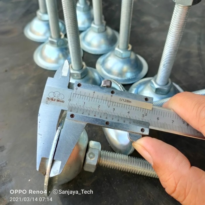 Kaki Meja M12 Galvanis Adjuster Table M 12 Foot Adjuster M12