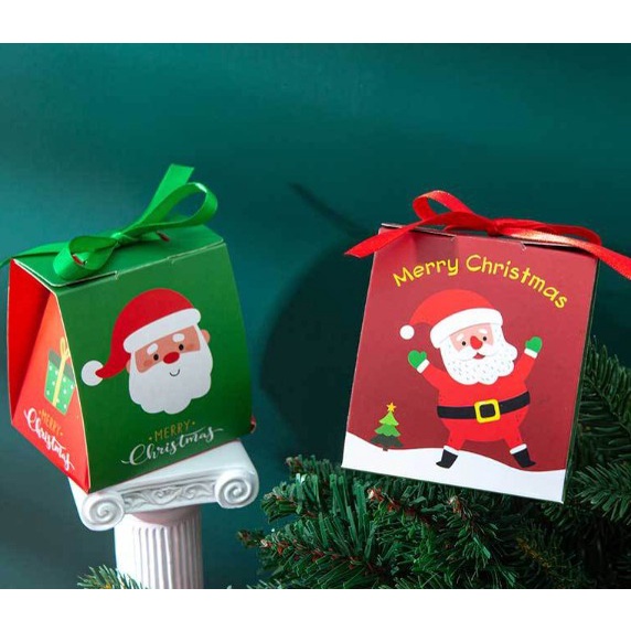 

Box Kotak Segi Tema Natal Mini GIft Box Santa Clause