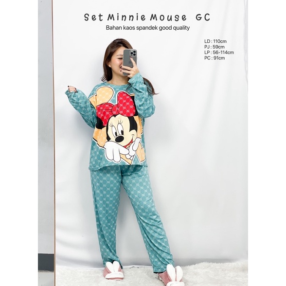 MDLV ~ MDLV BAJU TIDUR SET MINNIE MOUSE GC TOSCA PP BAJU TIDUR IMPORT CEWEK BEST SELLER PIYAMA DEWASA FASHION IMPORT