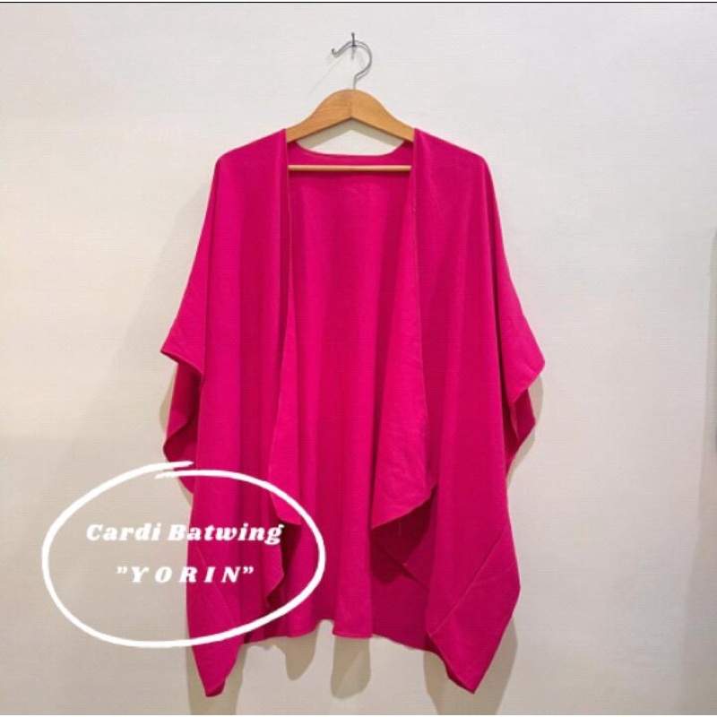 Yorin Outer Wanita Cardi Batwing Crincle Airflow