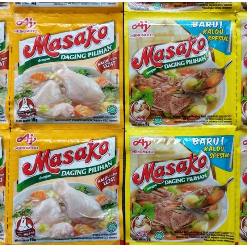 MASAKO AYAM DAN Daging AJINOMOTO MASAKO Satu Renteng isi 12 Sachet