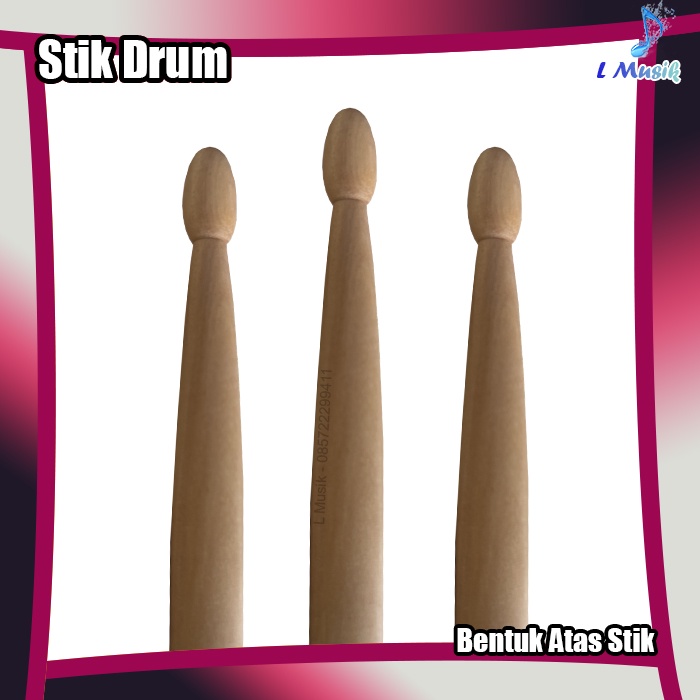 STIK DRUM PREMIUM BAHAN SAWO UKURAN STANDAR 5A